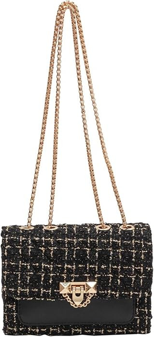 Women's Tweed Purses and Handbag PU Leather Woolen Chain Satchel Shoulder Bags Totes Crossbody Un... | Amazon (US)