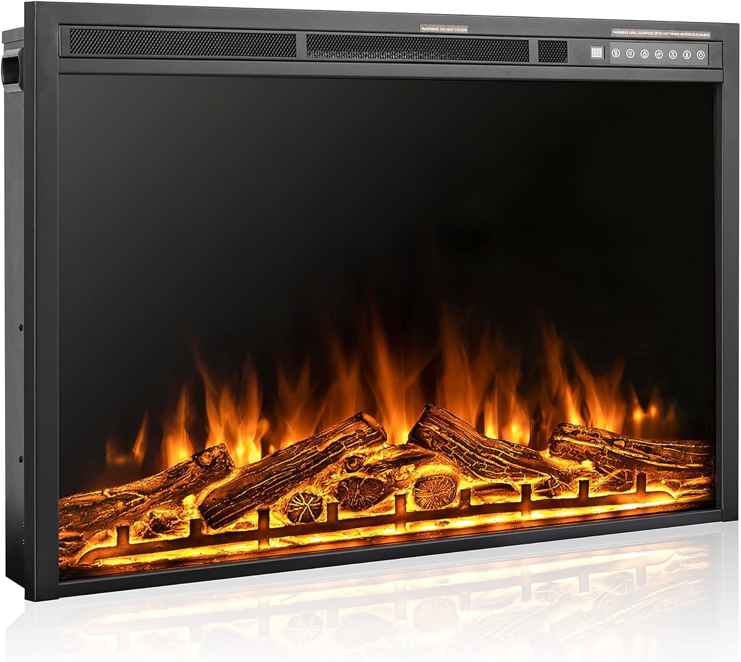 Xbeauty 34 Inch Electric Fireplace Insert, Infrared Electric Fireplace, Three 3D Color with Log a... | Amazon (US)