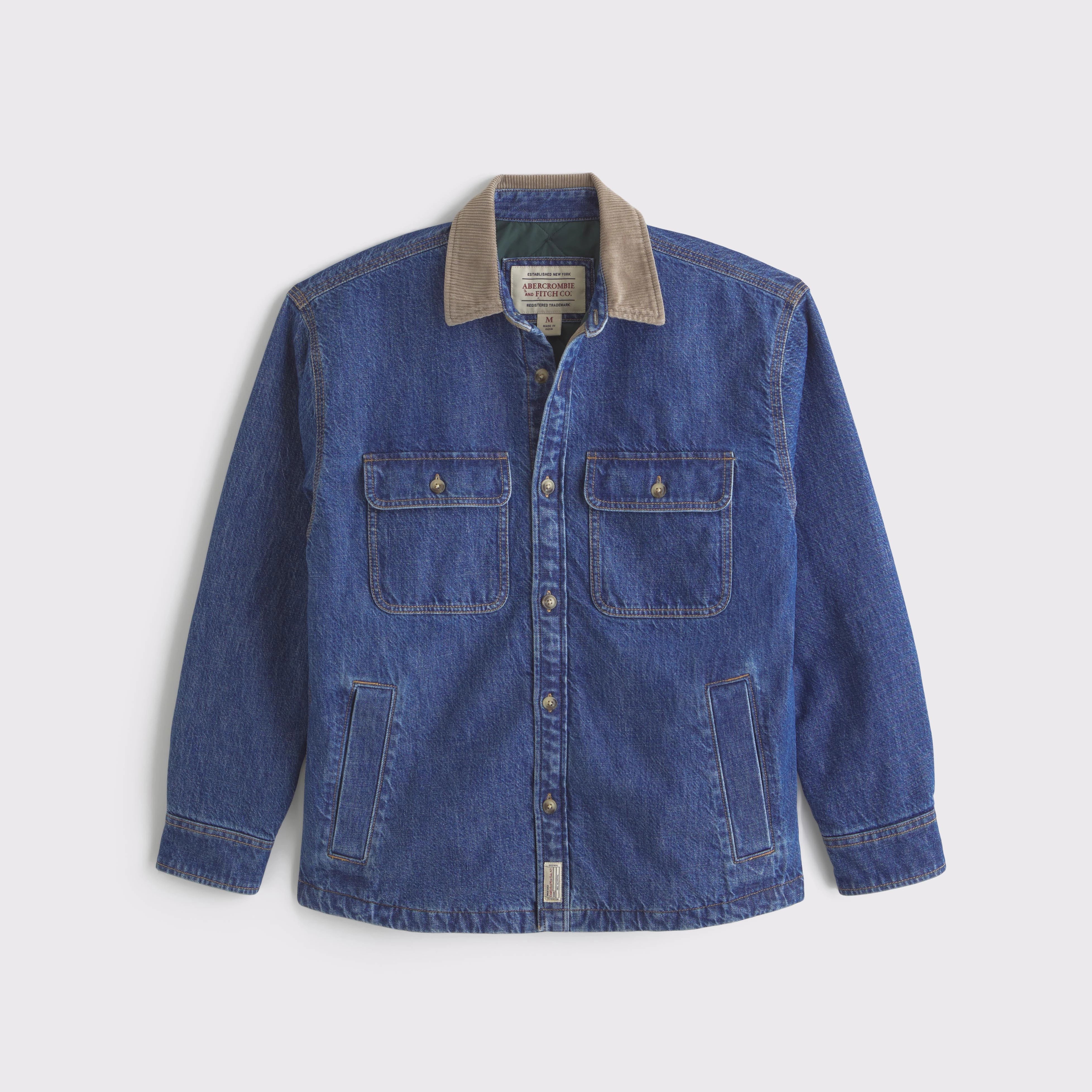 Denim Oversized Shirt Jacket | Abercrombie & Fitch (US)