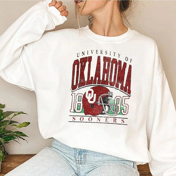 University of Oklahoma 1895 Sooners Sweatshirt, Vintage Oklahoma Sweatshirt, University Sweatshir... | Etsy (US)