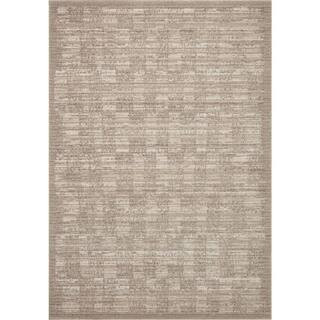 Darby Pebble/Sand 6 ft. 7 in. x 9 ft. 3 in. Transitional Modern Area Rug | The Home Depot