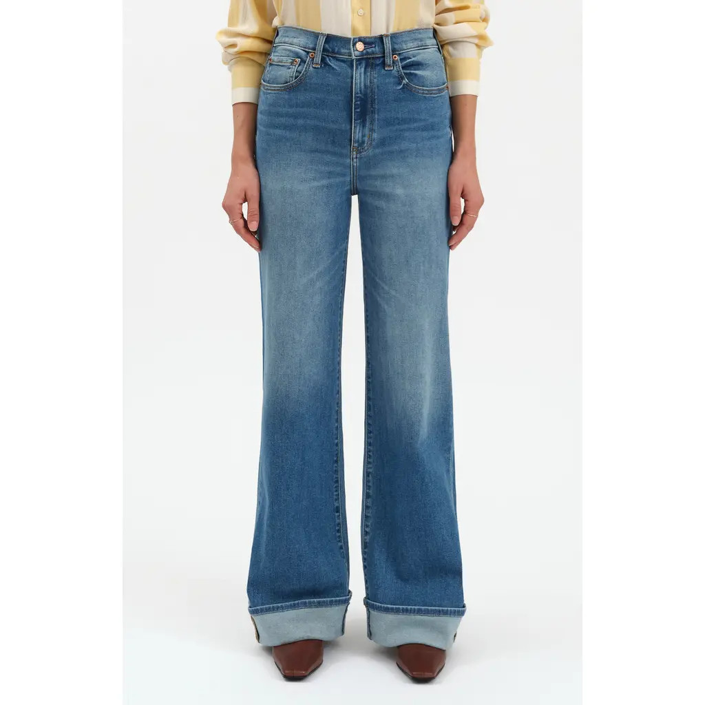 DAZE Far Out Cuffed High Waist Wide Leg Jeans in Big Break at Nordstrom Rack, Size 27 | Nordstrom Rack