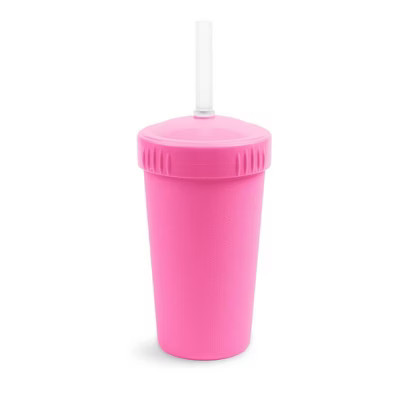 Re-Play 10 fl oz Straw Cup with Silicone Straw - Bright Pink | Target