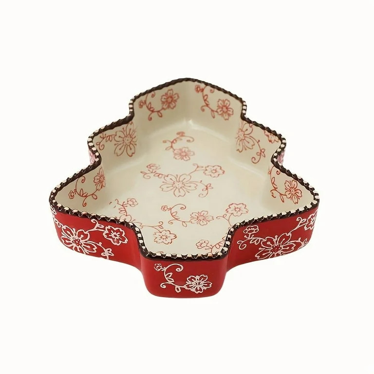 Christmas Decor Tree Shaped Ceramic Baking Tray - Durable Food Grade Heat-Resistant Decorative Pl... | Walmart (US)
