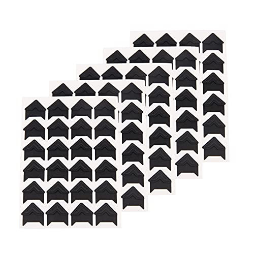 GOONAVI 15 Sheets 360 Pcs Black Photo Corners Mounting Self Adhesive for DIY Photo Album Journal | Amazon (US)