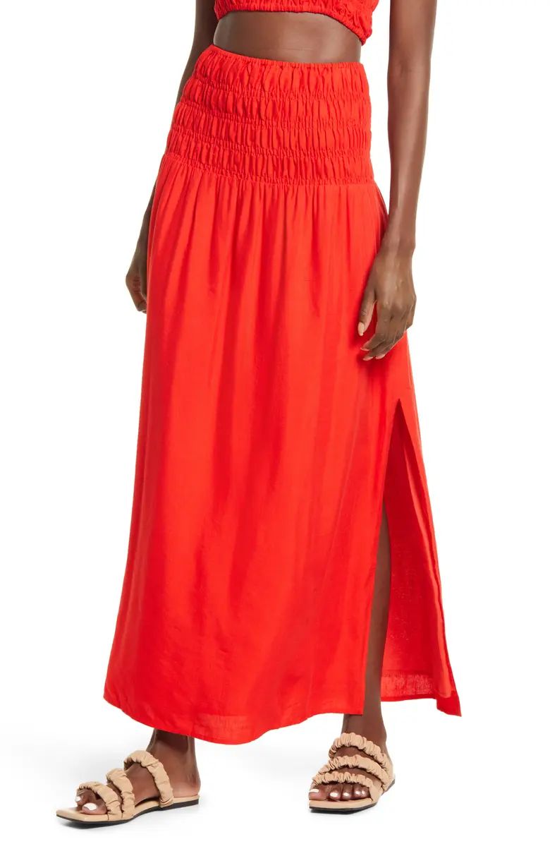 Marsha Linen & Cotton Maxi Skirt | Nordstrom