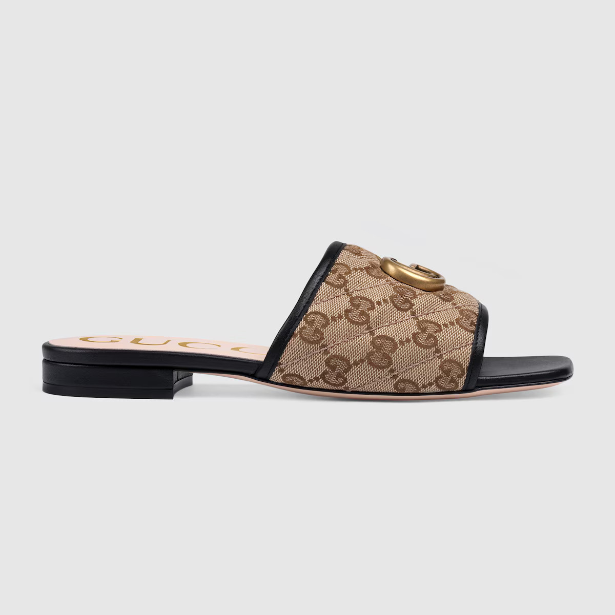 Gucci Women's GG matelassé canvas slide sandal | Gucci (US)