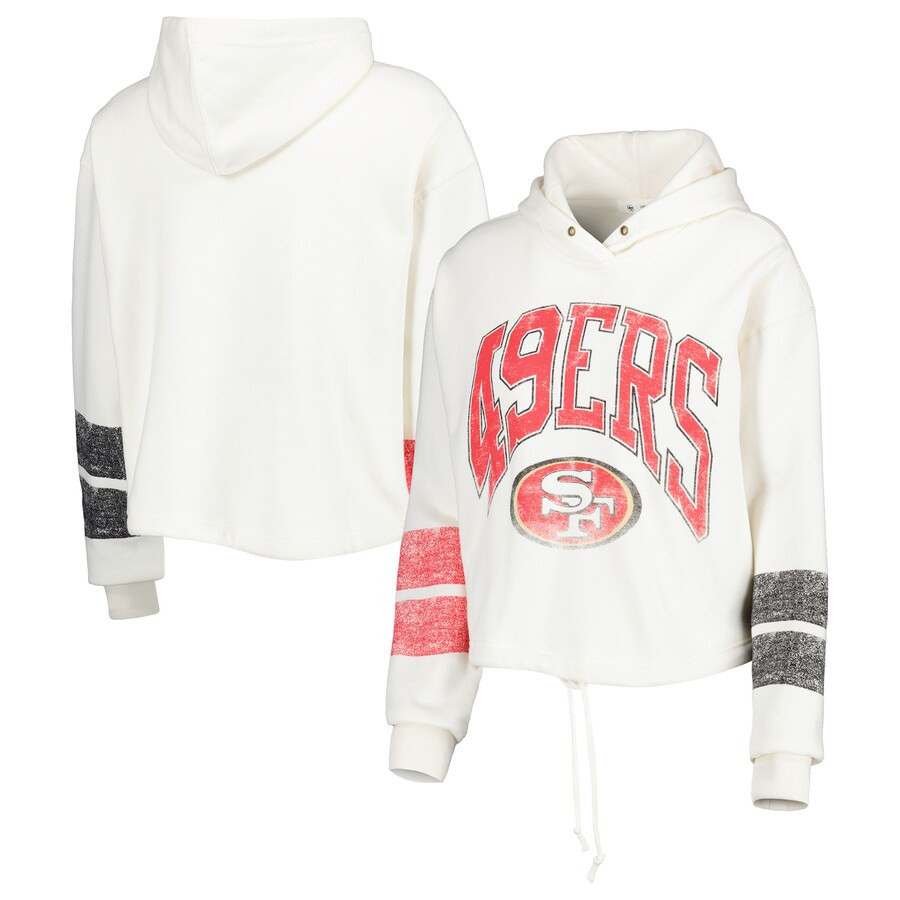 San Francisco 49ers '47 Women's Harper Pullover Hoodie - Oatmeal | Fanatics