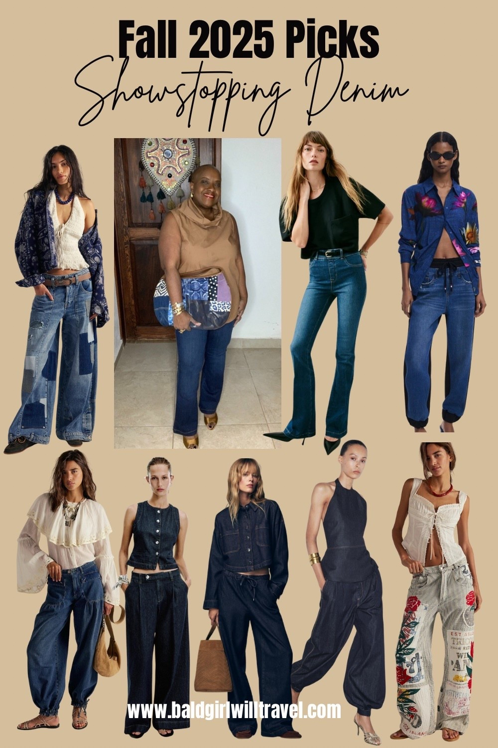 🍂✨ Fall is the season for statement denim! ✨🍂

Sis, if you’re a woman over 40, denim is still for YOU. Jeans are timeless, forgiving, and when you pick the right pair, they’re instant statement-makers.

This fall I’m loving:
👖 Patchwork + embroidery details (Free People)
👖 Wide-leg classics (Zara)
👖 Relaxed jogger silhouettes (Zara + Desigual)
👖 Fitted bootcut flare (Spanx — my top pick for travel ✈️)

Some of these are true investment pieces (like my Free People faves at $298) and some are affordable staples — but all of them are chic, wearable, and perfect for fall layering.

💡 Travel tip: The Spanx flares and jogger styles (Zara + Desigual) are my go-tos when I’m on the move. Wear them in transit instead of packing them — you’ll save space and stay stylish.

✨ Tap the link in my bio to shop all of these jeans on my LTK + see even more fall style favorites!
✨ And if you’re ready to take your style to the next level, book a private styling session with me — link in bio.

Because style has no expiration date. 💛

#LTKStyleTip #LTKMidsize #LTKOver40