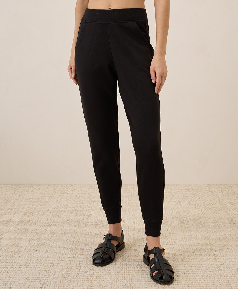 Women's Black Airplane Jogger L | Pact Apparel