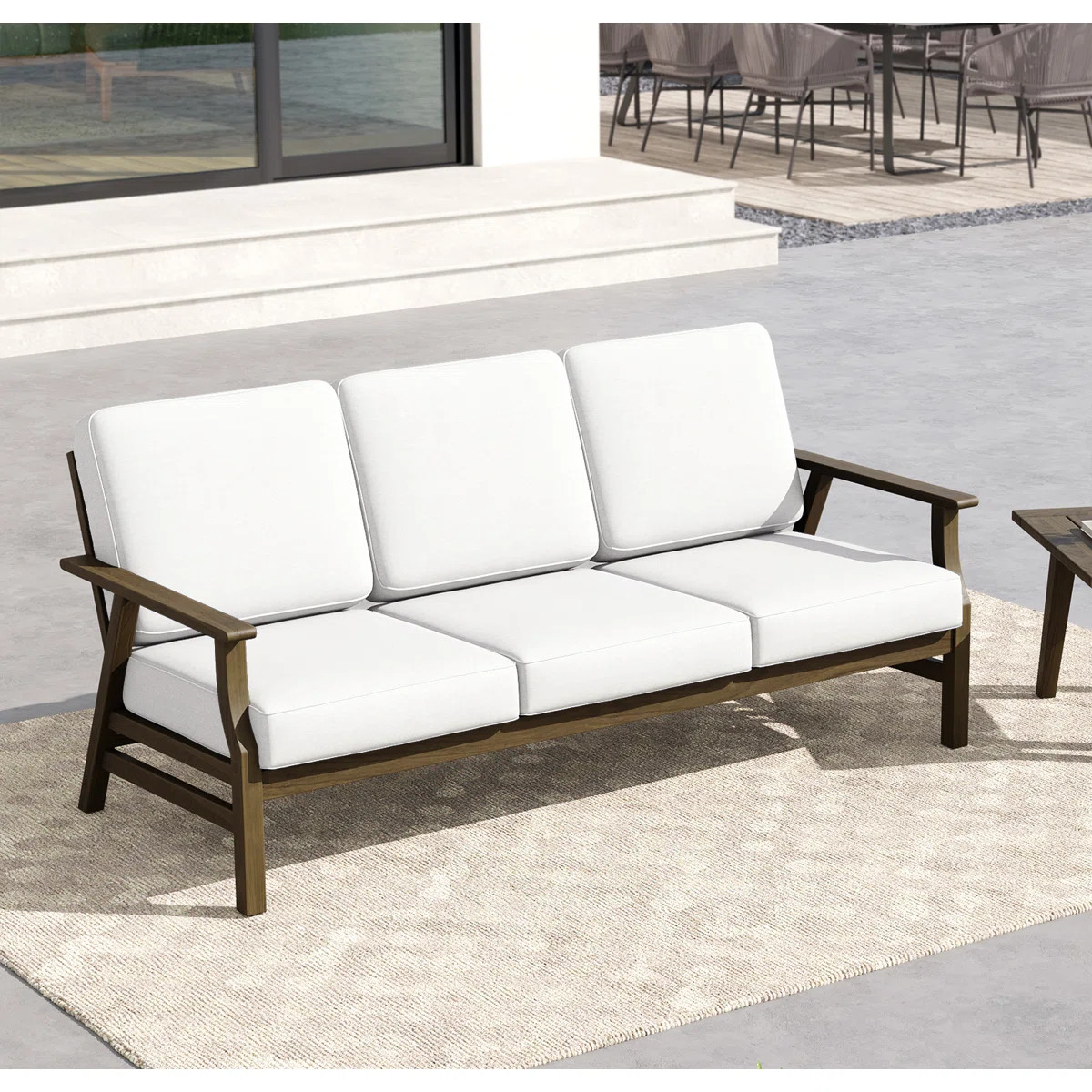 Patio Outdoor Patio Sofa with Cushions | Wayfair North America