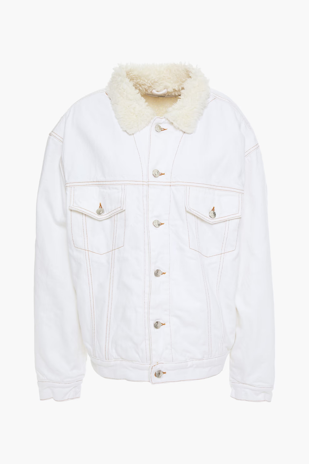 Franz oversized faux shearling-lined denim jacket | The Outnet (US and CA)