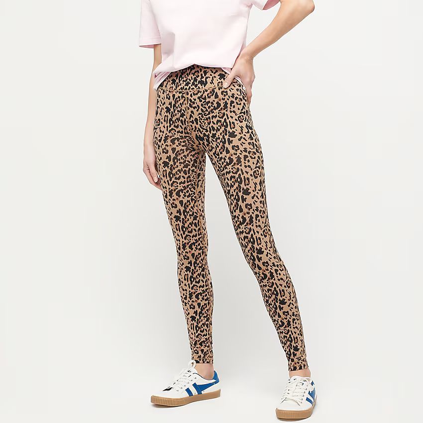 7/8 high-rise leggings in leopard | J.Crew US