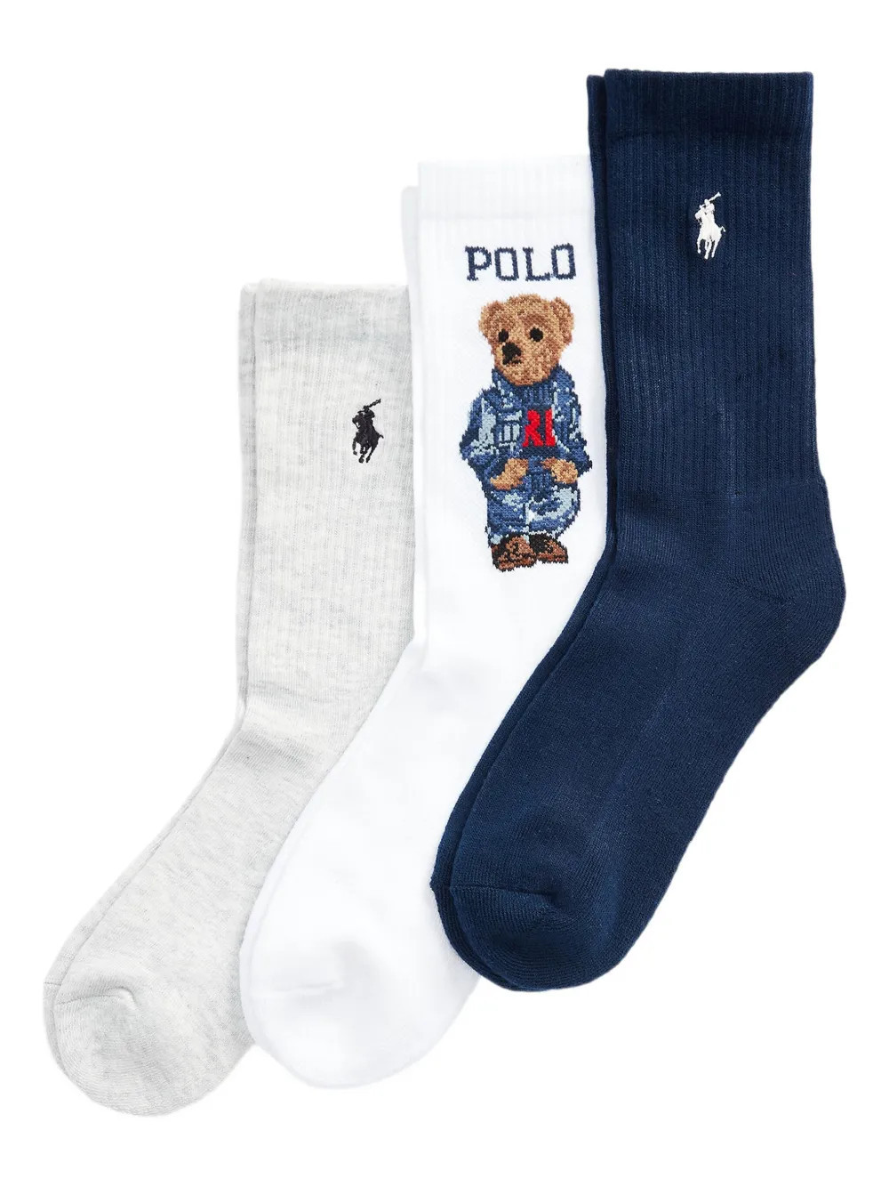 Polo Ralph Lauren Polo Bear-motif socks (pack of three) - Blue | Farfetch Global