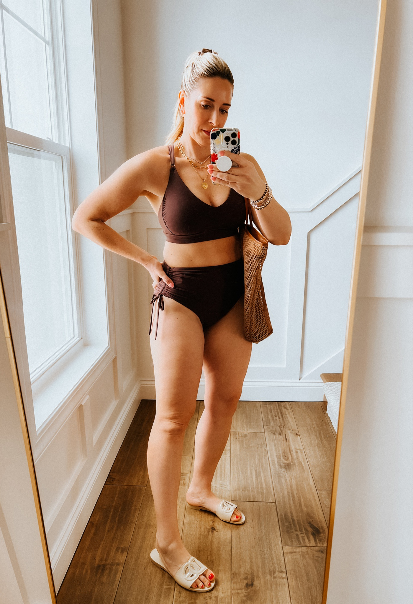 High Rise bikini with sporty top

Perfect mom swimsuit 

High rise, full coverage bikini bottoms

Strappy sporty bikini top

Calia by Carrie Swimsuit

Two piece, mom suit 

#LTKover40 #LTKmidsize #LTKswim