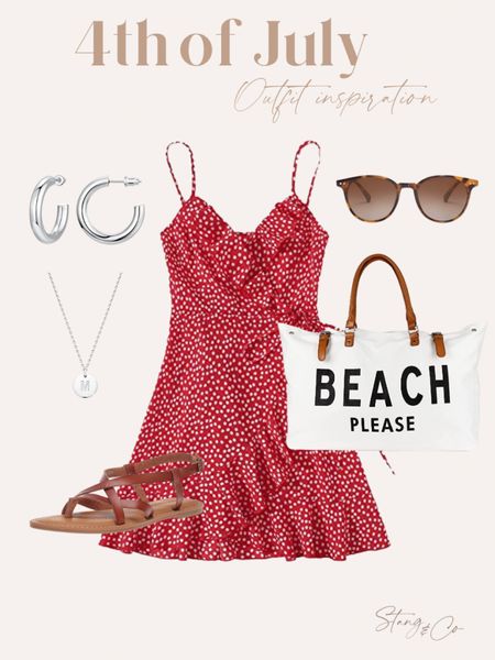 4th of July outfit inspiration 

Red sundress - beach cover up - silver hoops - initial necklace - sunglasses - beach bag - scrappy tan sandals 

#LTKSeasonal #LTKtravel #LTKstyletip