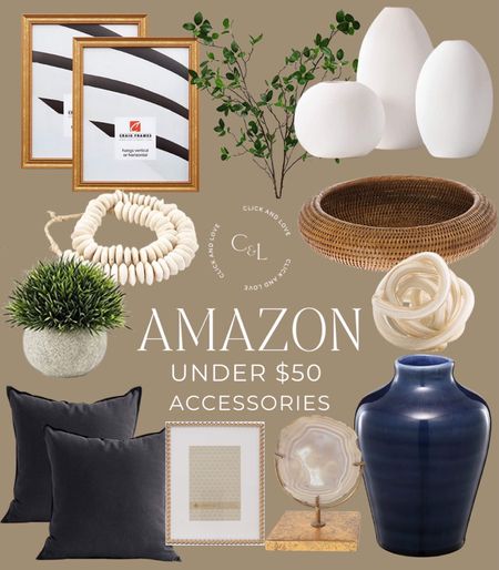 Under $50 accessories ✨ use these to add color and texture! 

Amazon, Amazon home, Amazon finds, Amazon decor, Amazon accessories, Amazon must haves, good frames, decorative bowl, vase, accent decor, pillows, throw pillow, faux plant, faux stems, budget friendly accessories, under 50 accessories, Living room decor, bedroom decor, coffee table decor, shelf decor, transitional decor #amazon #amazonhome



#LTKunder50 #LTKstyletip #LTKhome