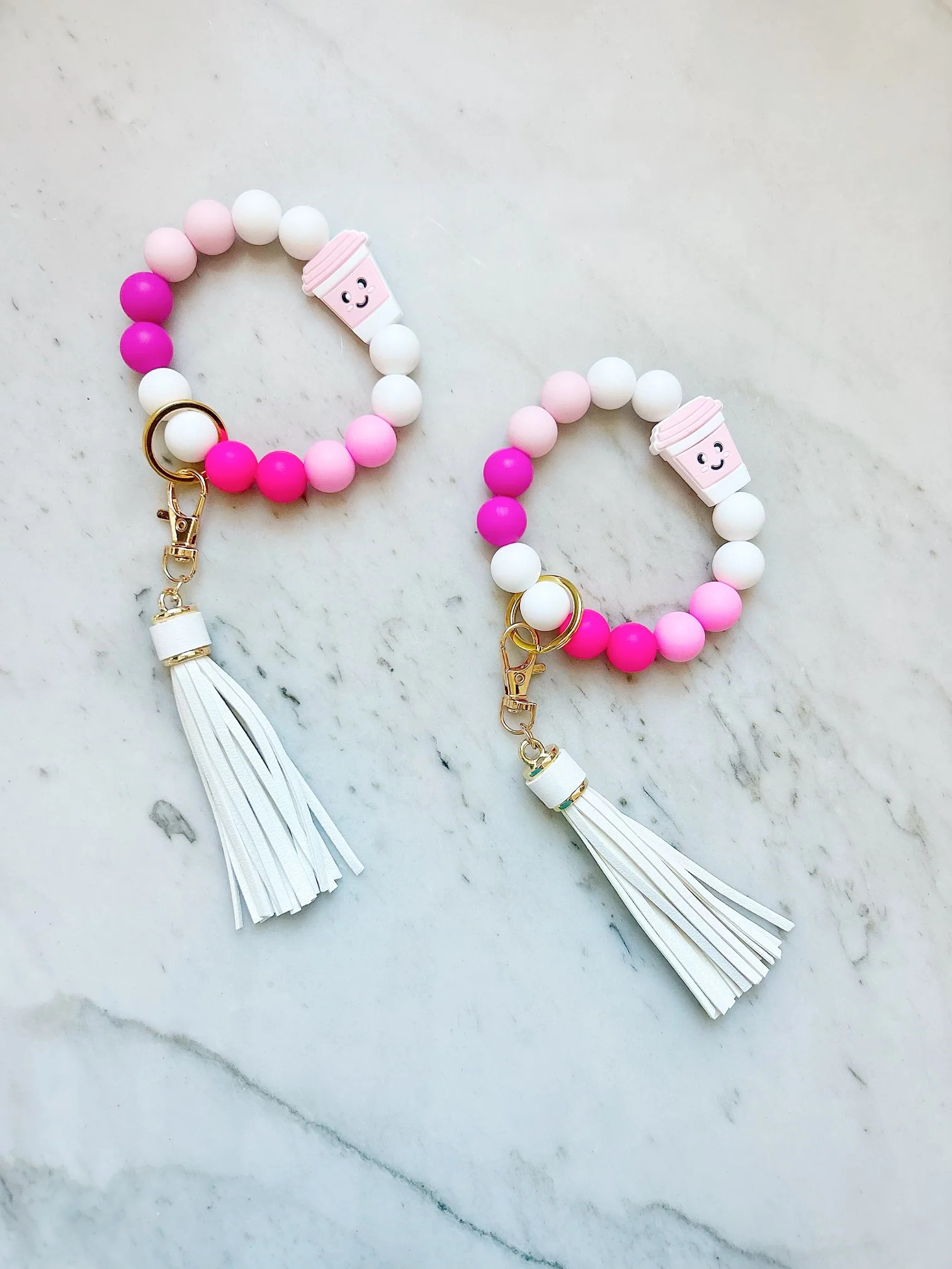 Coffee, Please O Wristband Keychain | Lanyard Lovebirds