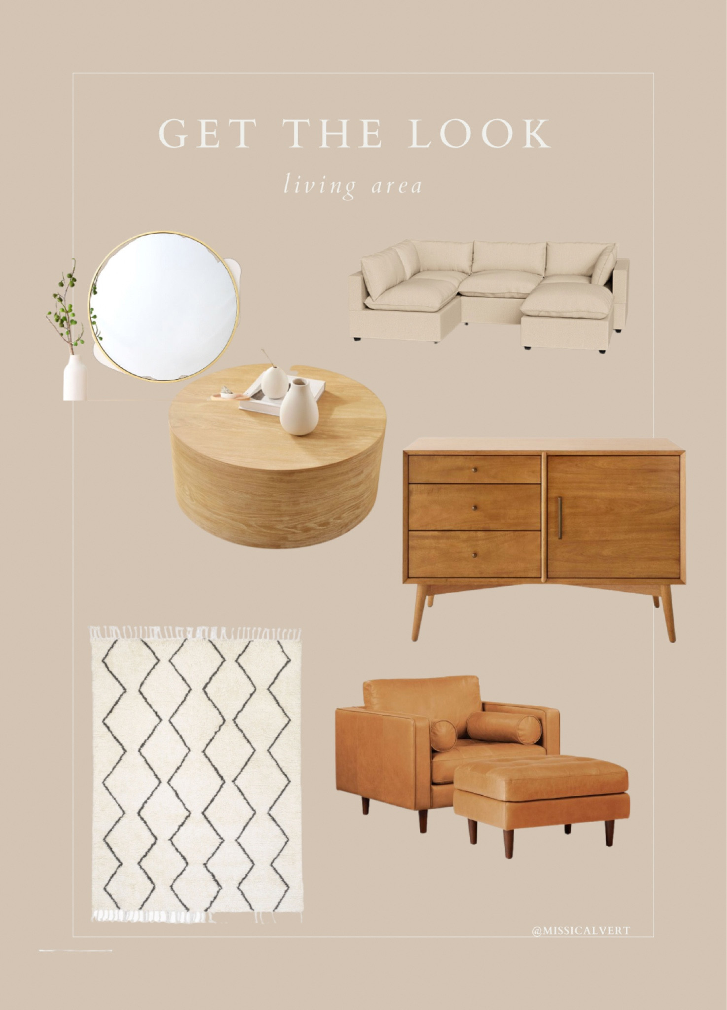 Neutral mid century modern living room idea 

#LTKstyletip #LTKfamily #LTKhome