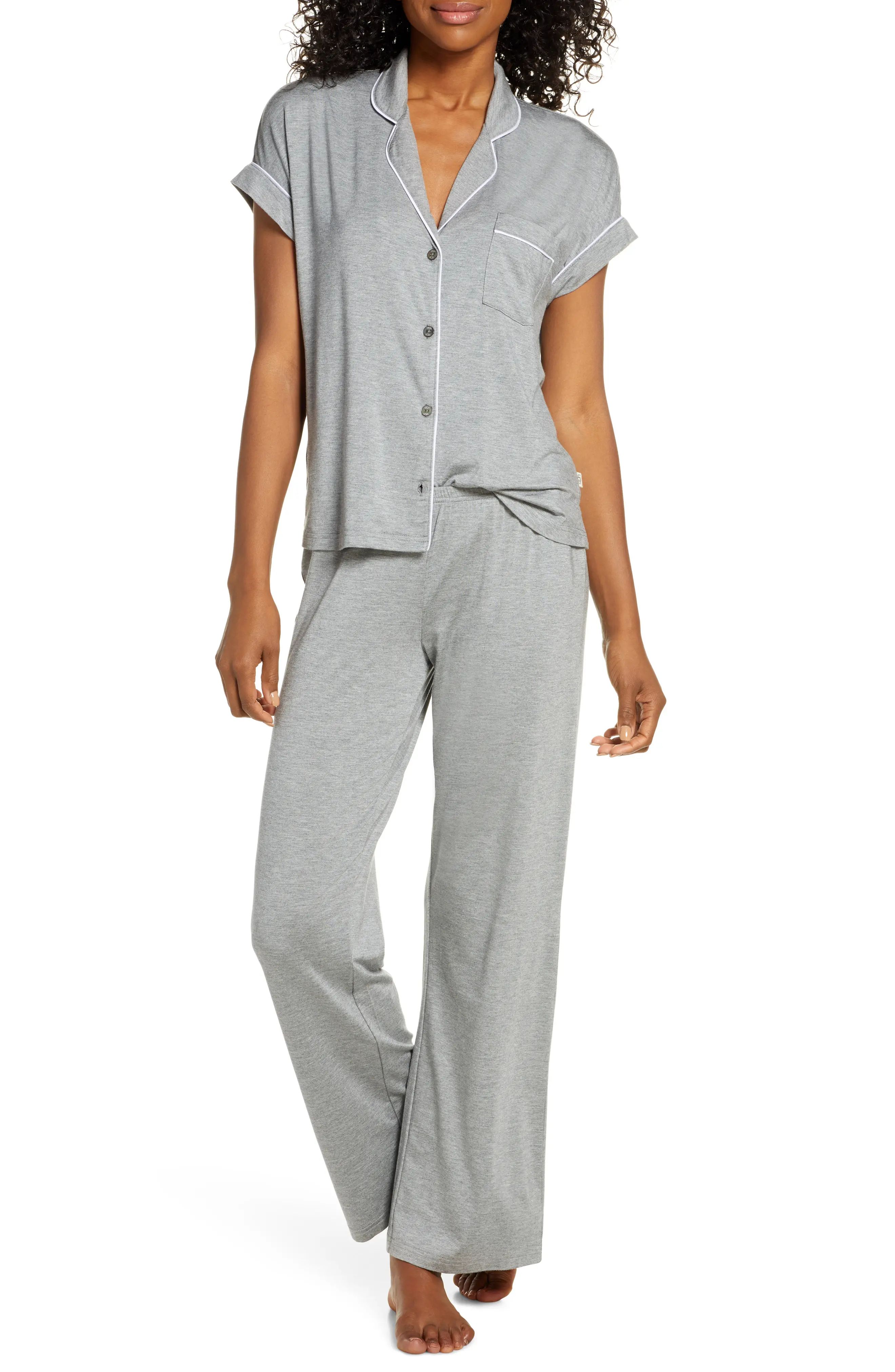 UGG(R) Jersey Pajamas, Size Small in Grey Heather at Nordstrom | Nordstrom