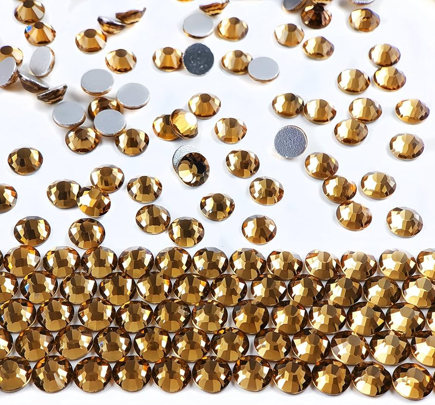 Light Topaz SS20 Flatback Rhinestones, 1728 PCS Glue-On Strass Stones for Shoes, Tumblers, Jersey... | Amazon (US)