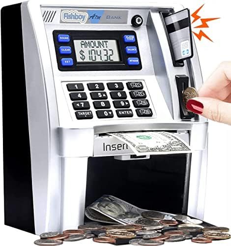2022 Upgraded ATM Piggy Bank for Real Money for Kids Adults with Debit Card, Bill Feeder, Coin Re... | Amazon (US)