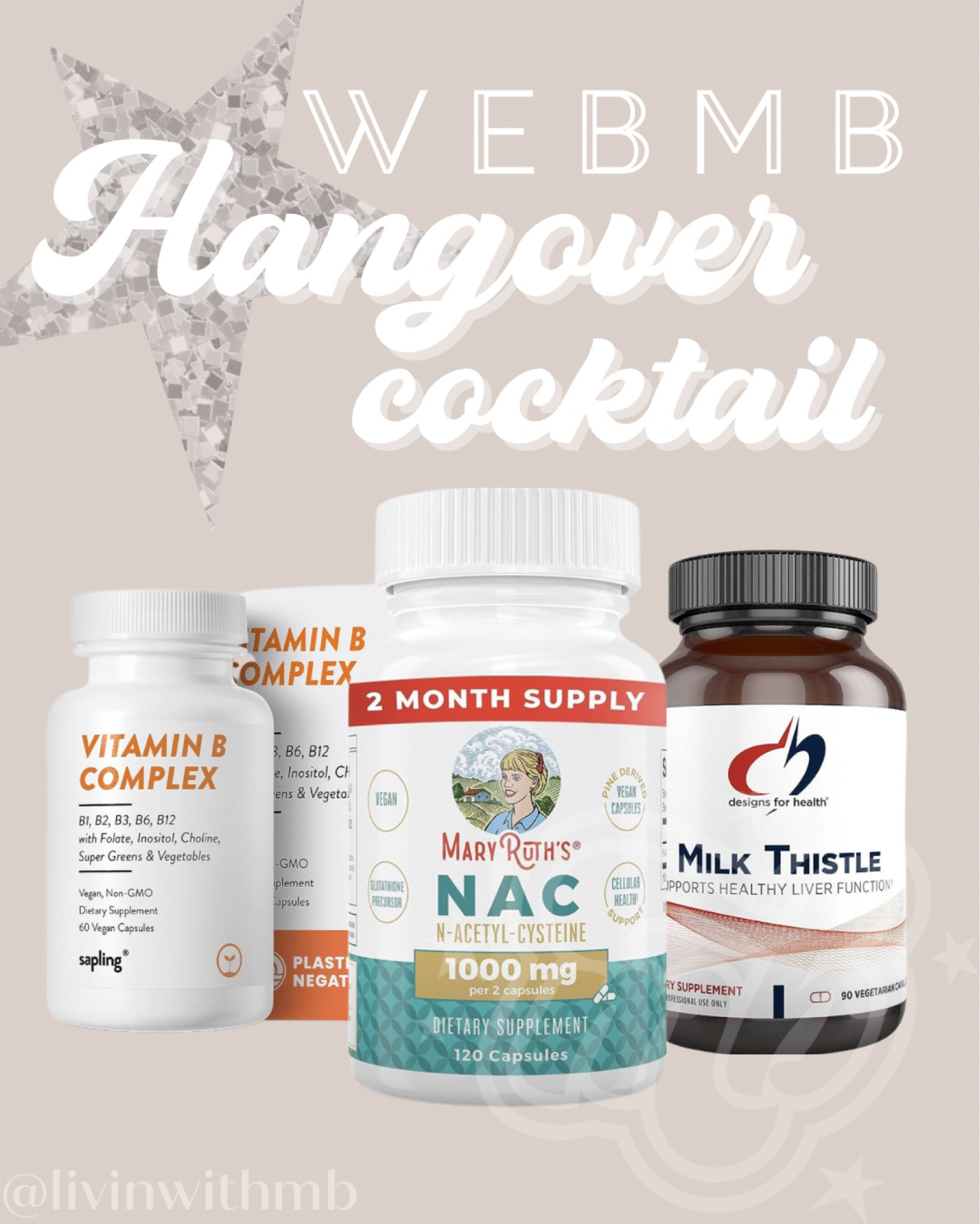 NO. MORE. HANGOVERS. 

I have tried EVERYTHING, pills, powders, you name it. These are the only supplements you need to not be hungover.

I personally use the Mary Ruth’s NAC (code: MBW20OFF) but it is currently unavailable. I’ve added another NAC, from another great brand. 

#LTKFind #LTKBacktoSchool #LTKU