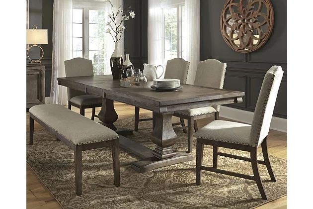 Johnelle Dining Table and 4 Chairs and Bench Set | Ashley Homestore