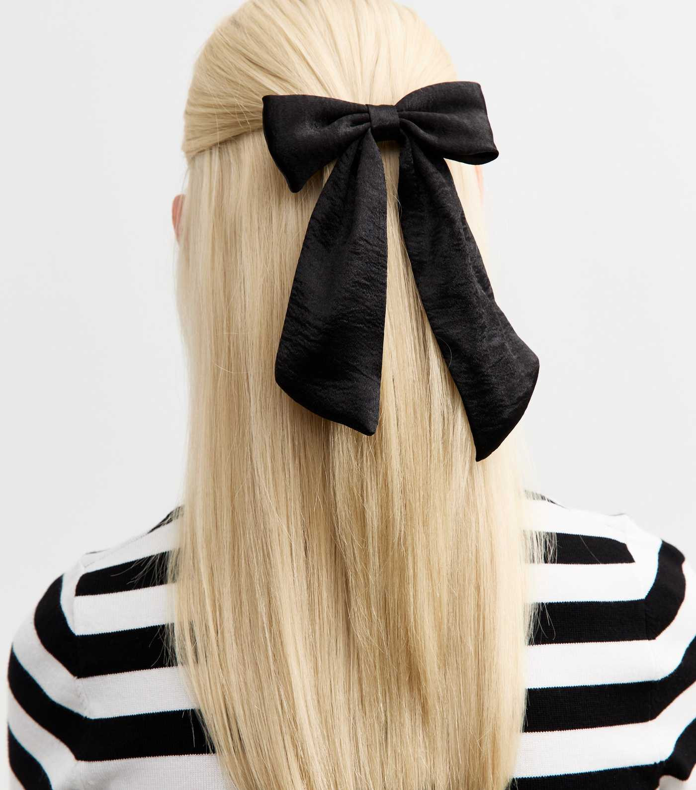 Black Satin Bow Hair Slide | New Look | New Look (UK)