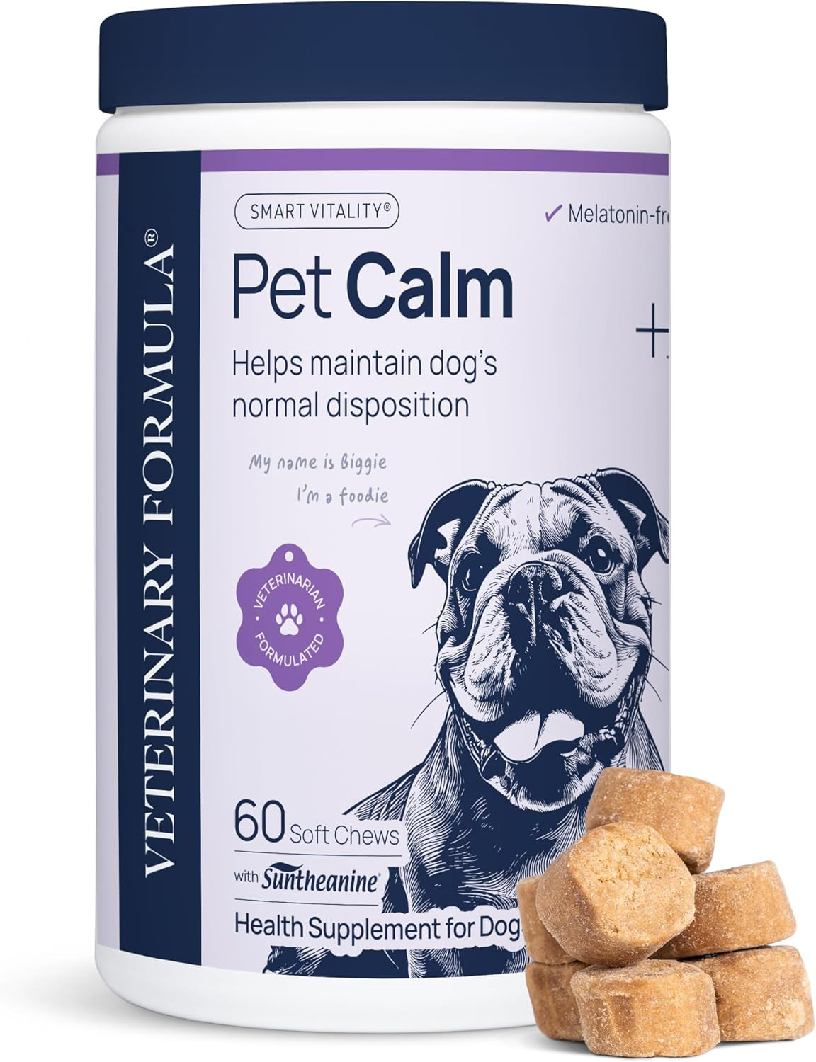 Veterinary Formula Smart Vitality Pet Calm Soft Chews for Dogs, 60 Count | Amazon (US)