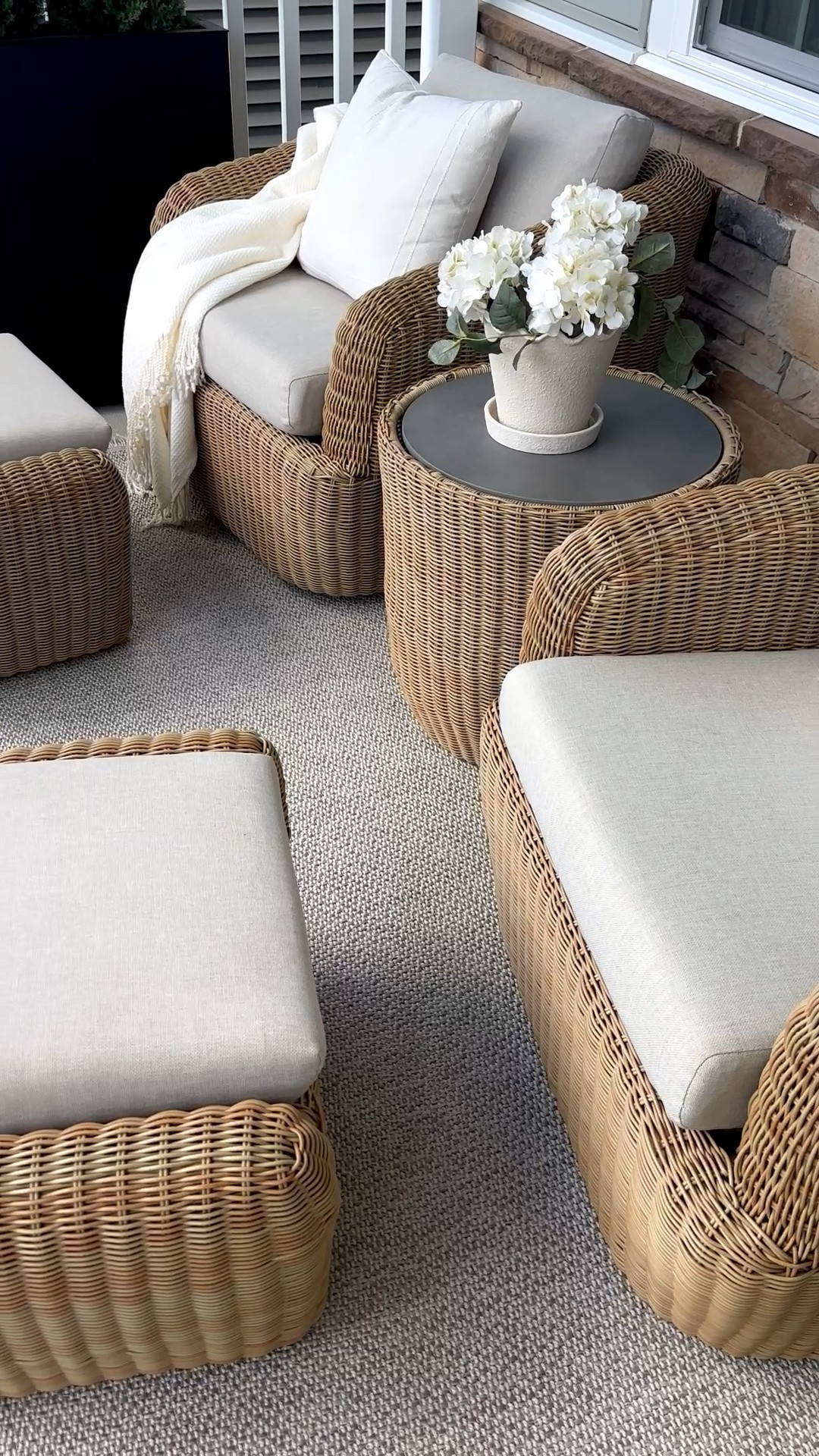 #ad This neutral rug adds the perfect amount of texture that gives the space visual interest. Love the fringe detail on the trim of the rug. #wayfairpartner #wayfair #wishyouwherehere #wayfair @Wayfair #outdoorrug #outdoordecor #homedecor

#LTKHome #LTKSeasonal