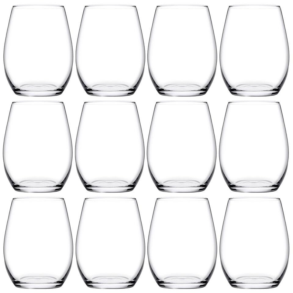 Queensway Home & Dining 440ml Amber Drinking Clear Glasses Tumblers Set of 12 Whiskey Water Juice... | Amazon (UK)