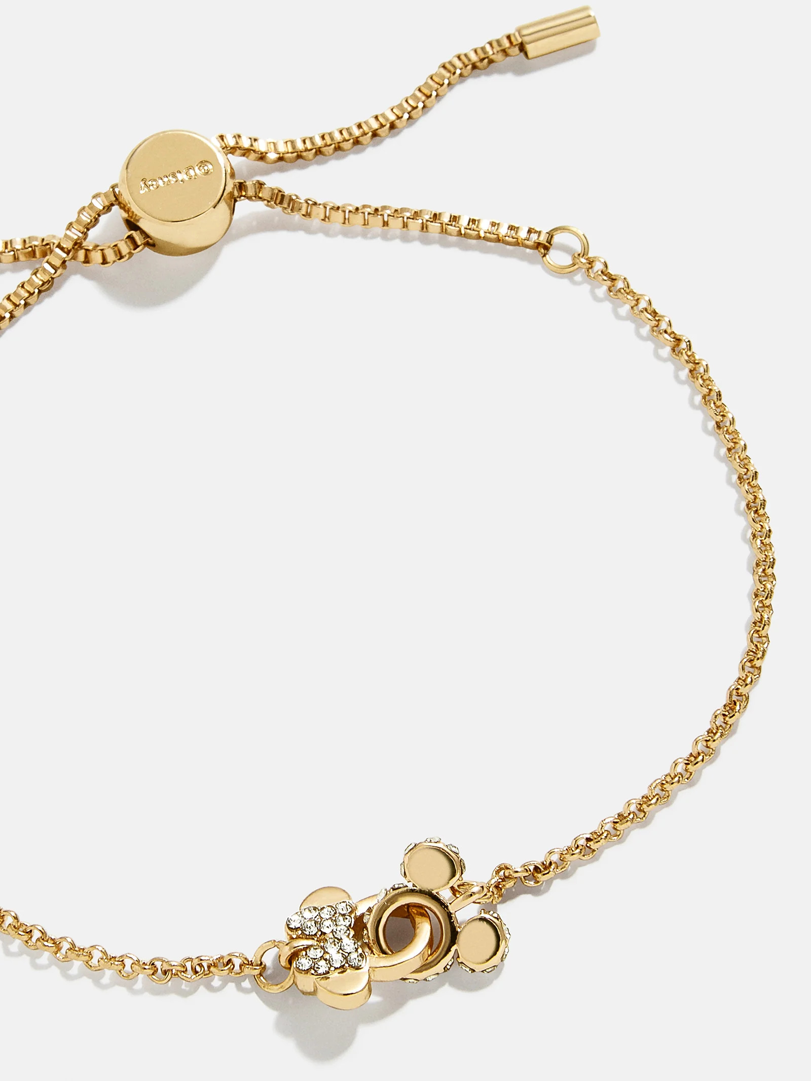 Mickey Mouse & Minnie Mouse Disney Better Half Bracelet - Gold/Pavé | BaubleBar