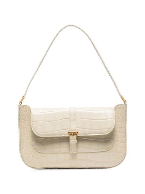 crocodile-effect leather shoulder bag | Farfetch (CA)