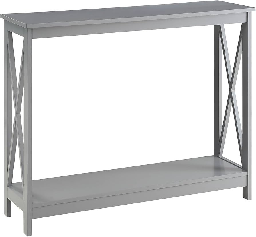 Convenience Concepts Oxford Console Table with Shelf, Gray | Amazon (US)