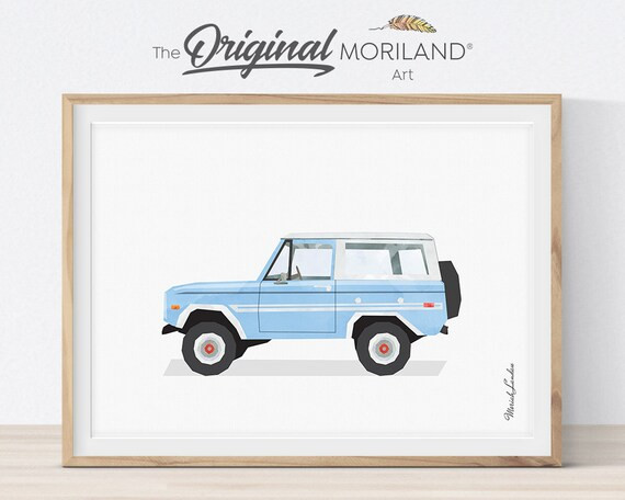 SUV Print Printable Baby Blue SUV Wall Art Transportation - Etsy | Etsy (US)