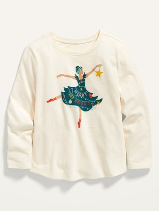 Christmas Graphic Long-Sleeve T-Shirt for Toddler Girls | Old Navy (US)