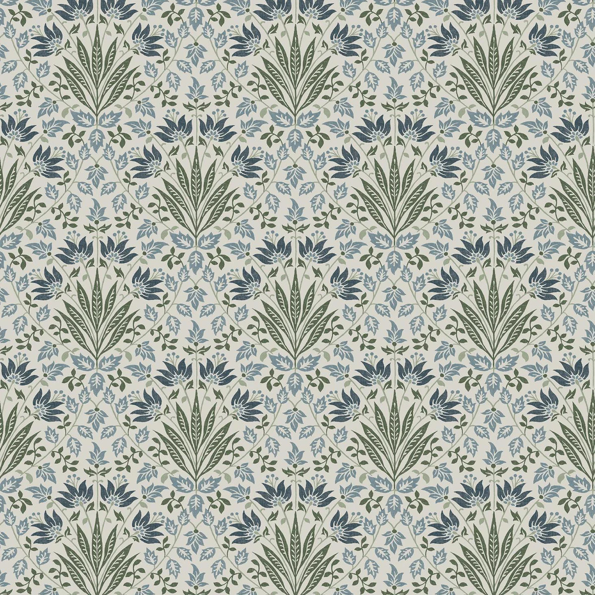 A-Street Prints Woodbury Blue Floral Damask Wallpaper | DecoratorsBest