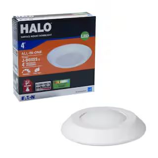 BLD 4 in. White Integrated LED Recessed Ceiling Mount Light Trim 3000K Soft White | The Home Depot