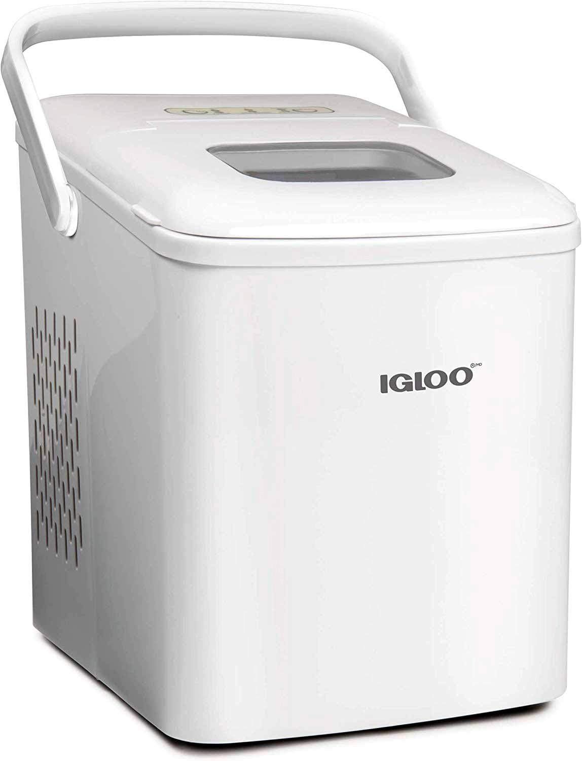 Igloo ICEB26HNWHN Automatic Self-Cleaning Portable Electric Countertop Ice Maker Machine With Han... | Amazon (US)