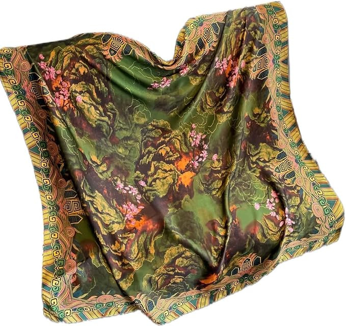 XL 43 Inch Extra Large Square Scarf Fashion Scarves Silk Feeling Hair Scarf Wrapping Scarfs Night... | Amazon (US)