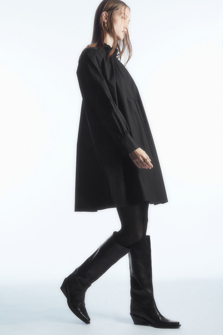 러플 칼라 미니 셔츠 드레스 | COS (Korea)