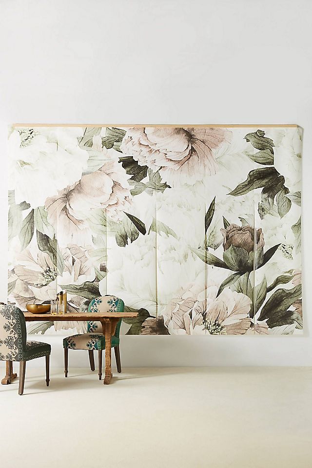 Anewall Blush Bouquet Mural | Anthropologie (US)