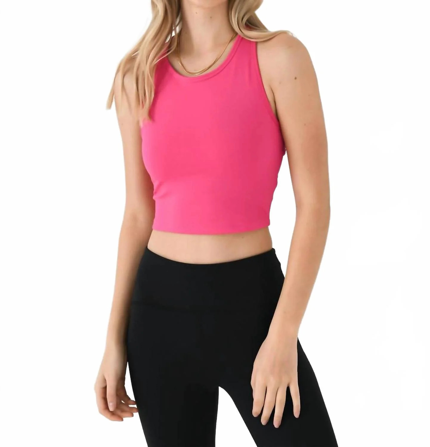 Powerbeyond Strive Cropped Tank Top In Pink Energy | Shop Simon