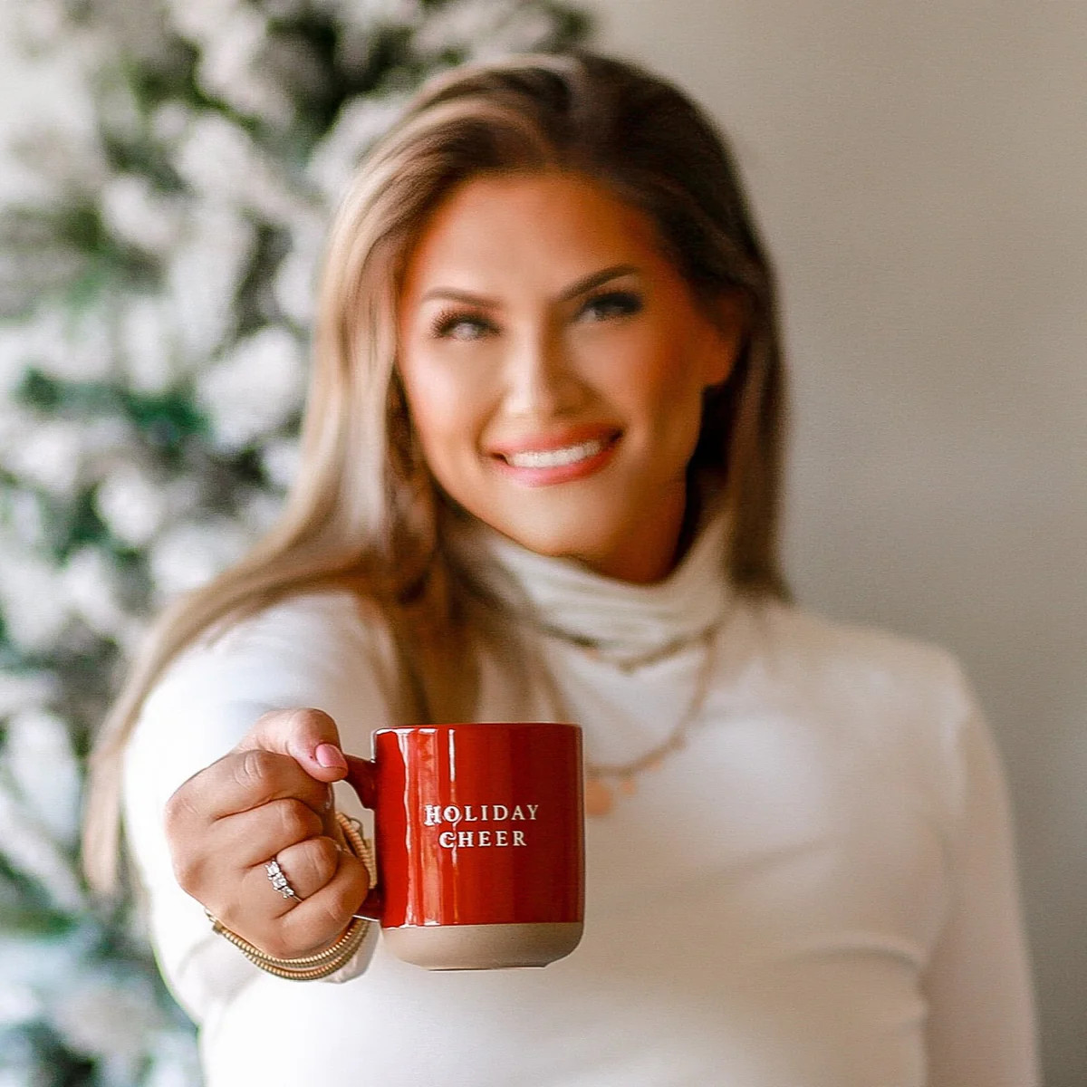 Holiday Cheer Christmas Stoneware Coffee Mug - 14 oz | Abandoned Cakes
