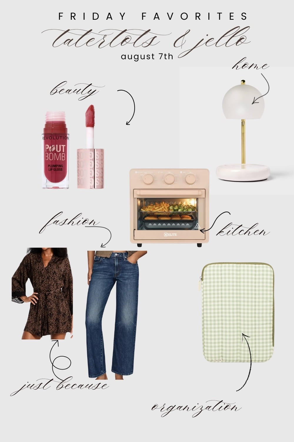 Some of my favorite things i use and love this week! 💋 my favorite denim jeans, the silkiest lightweight robe to lounge around in, my favorite padded laptop case, I use this toaster/air fryer almost every day, and this candle warmer is so cute with different lights settings, as well as my favorite plumping lip gloss!!

#LTKmomlife #LTKmorningroutine #LTKBeauty