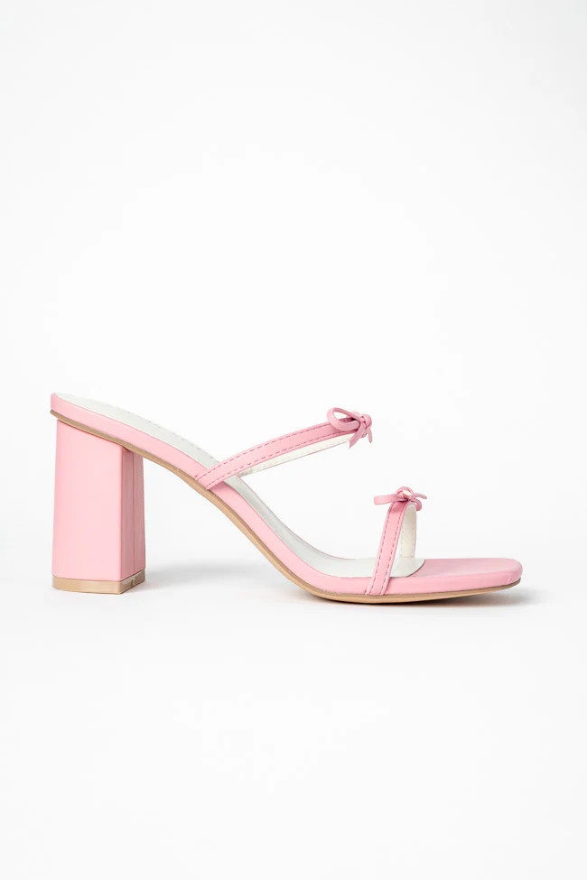 Priscilla Pink Bow Heels SALE | Pink Lily