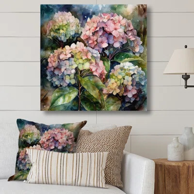 Purple Green Hydreangea I - Hydrangea Canvas Prints | Wayfair North America