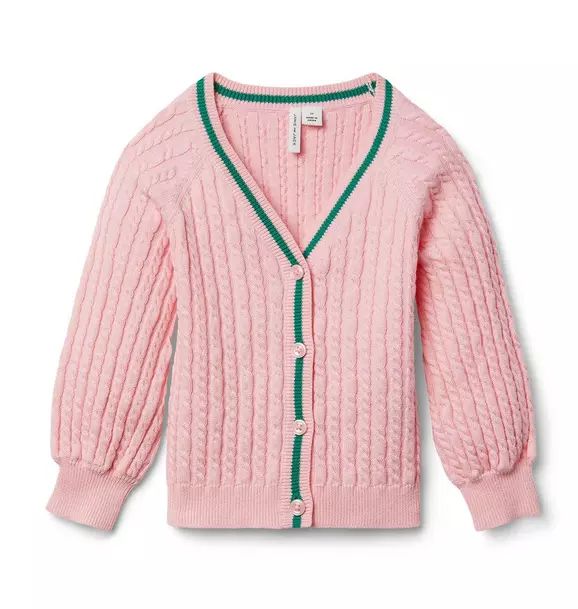 Cable Knit Balloon Sleeve Cardigan | Janie and Jack