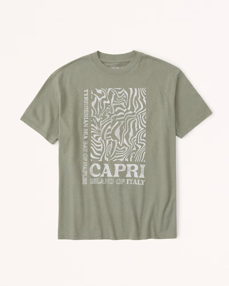 Oversized Boyfriend Destination Graphic Tee | Abercrombie & Fitch (US)